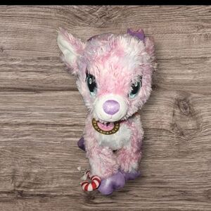 2017 Build A Bear Workshop Twinkle Reindeer Christmas Plush BABW Pink Sparkle